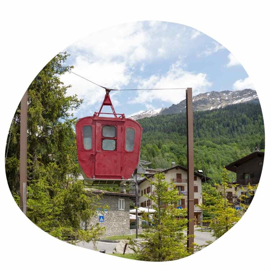 Skyway Cable Car Courmayeur Mont Blanc with kids