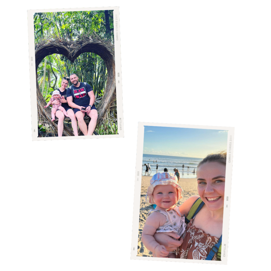 Chelsea and her trip to Bali with her 9 month old baby and her partner