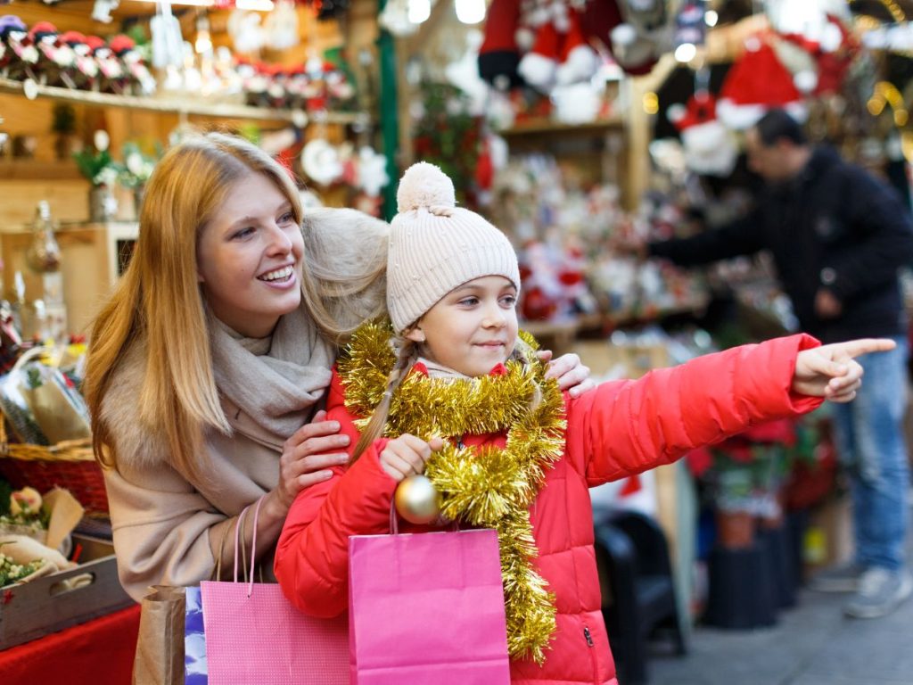 Family at a Christmas Market in Ireland