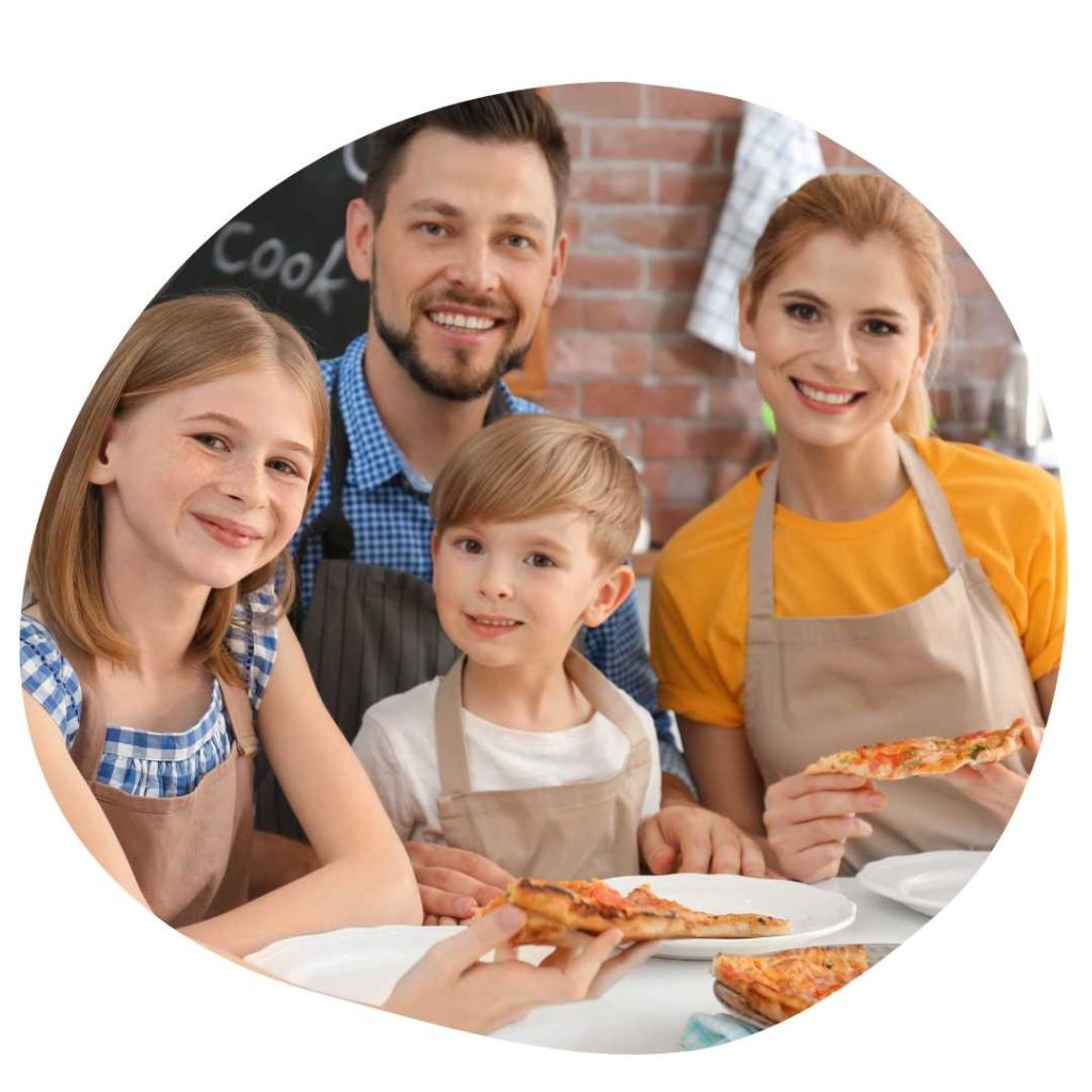 family eating in Bristol restaurant