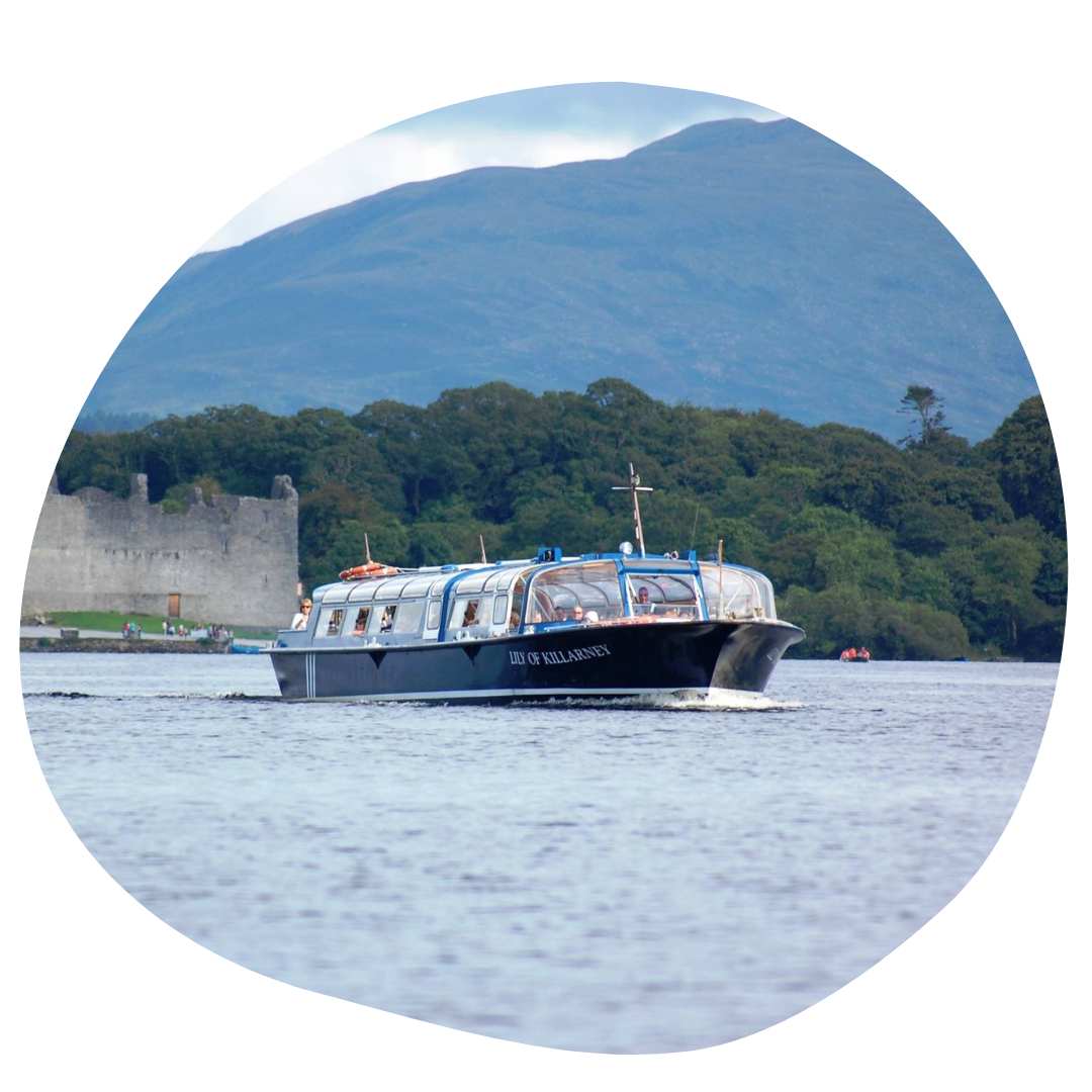 Boat cruise on Killarney Lake