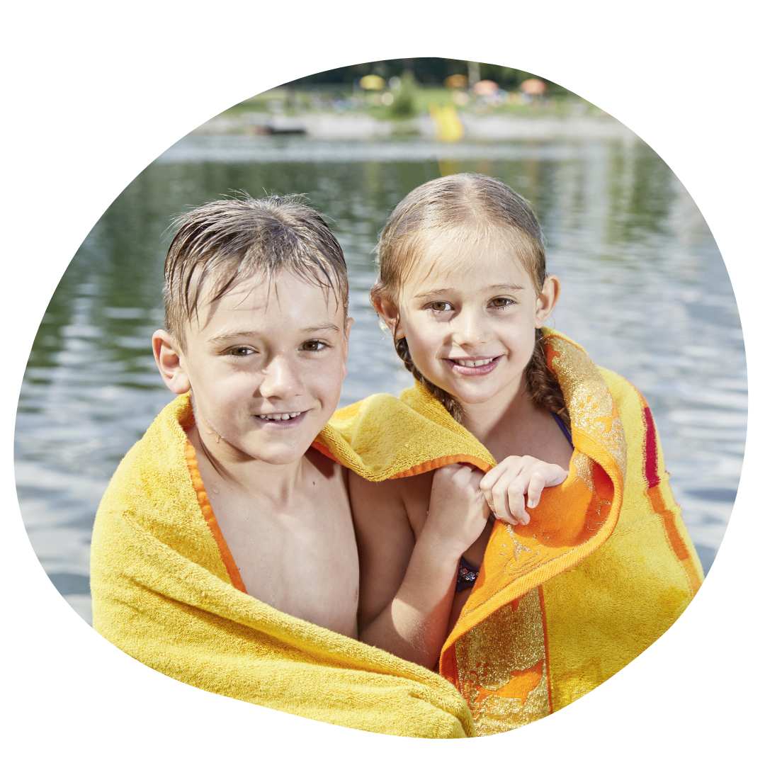 Kids swimming in lakes in Innsbruck