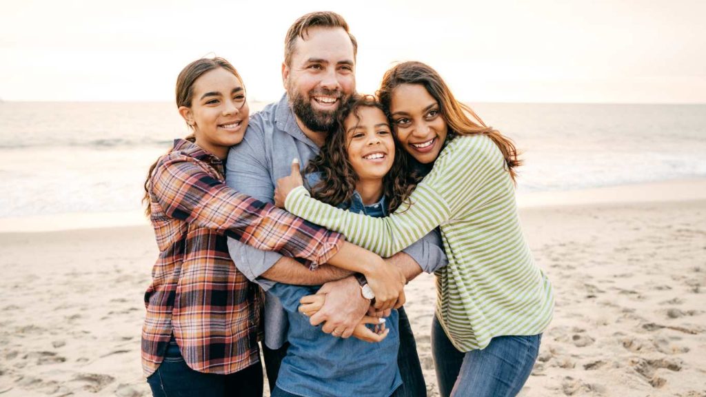 family travelling with teens